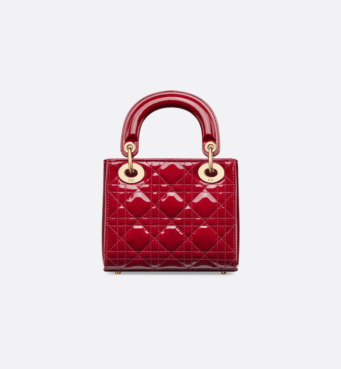 Sac Lady Dior Mini verni rouge cerise – image 3