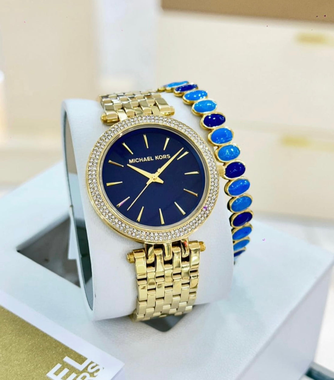 Darci MK3406 cadran bleu – Montre Femme – image 3