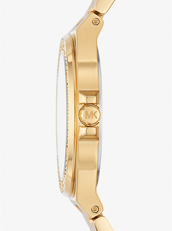 Petite montre Lennox dorée à pierres pavées MK7278 – Montre Femme – image 3
