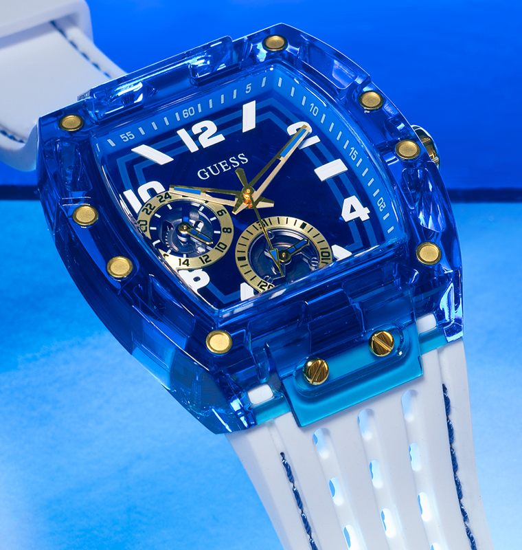 multifonction GUESS blanche et bleue – Montre Homme – image 11