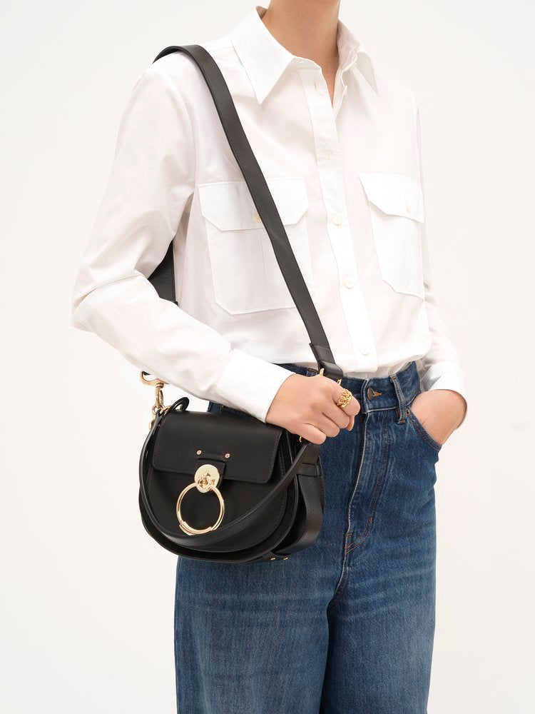 Petit Sac Tess En Cuir Lisse Et Cuir Velours – image 8