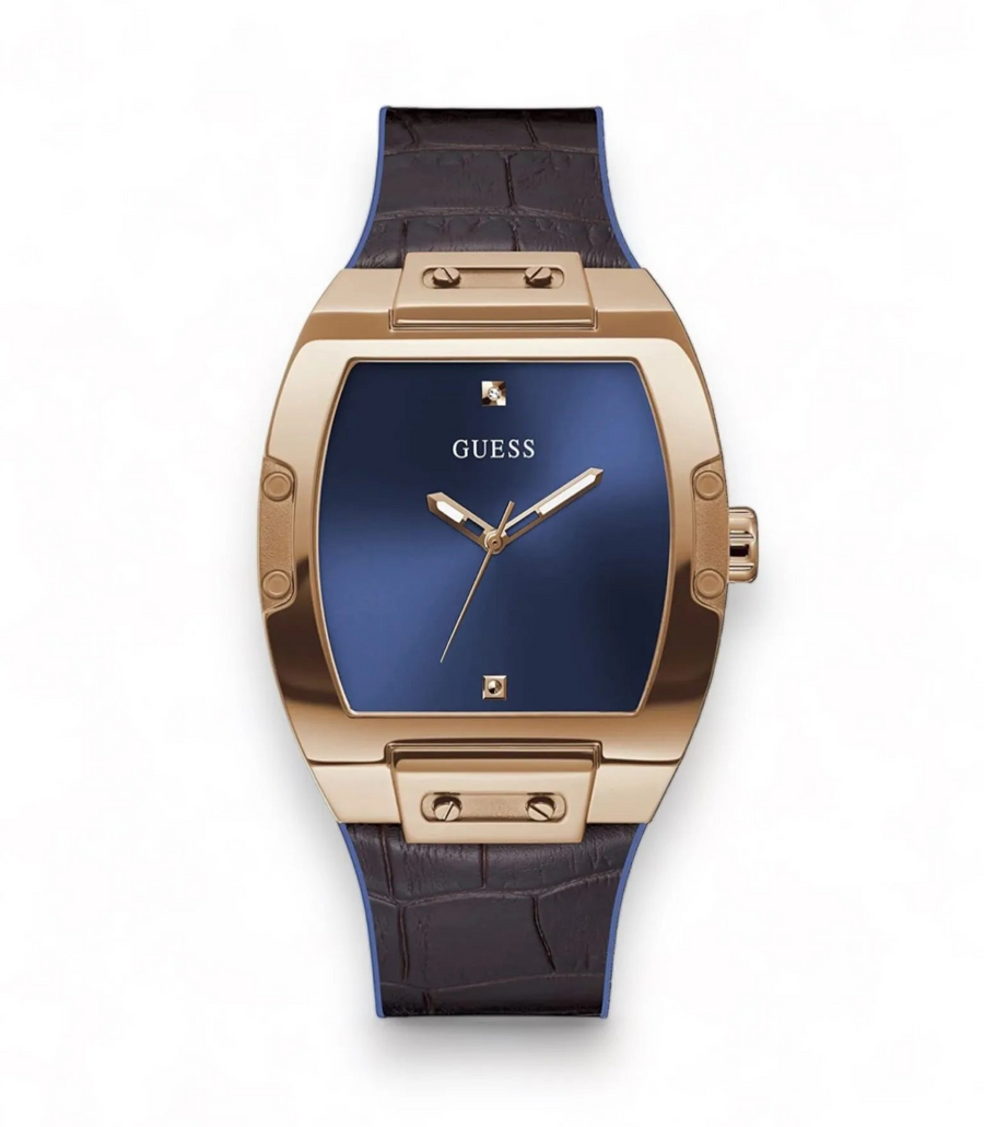 Phoenix Cadran Bleu Bracelet Cuir GW0386G2 – Montre Homme – image 1