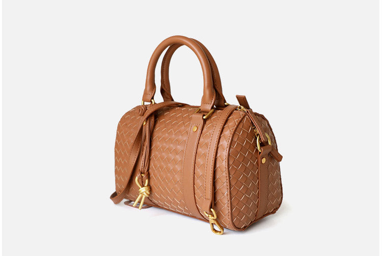 Sac À Main Vintage En Véritable Tressé En Forme D’oreiller Pour Femmes – image 5
