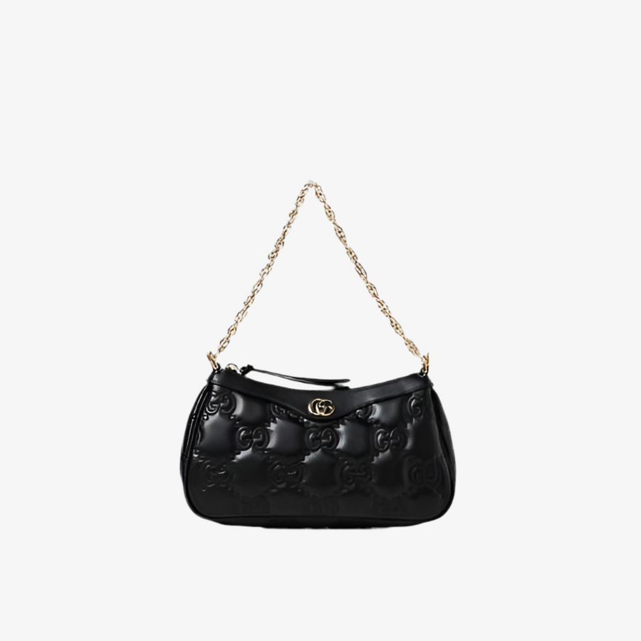 Sac à bandoulière En Matelassé Noir GG Pour femme – image 1