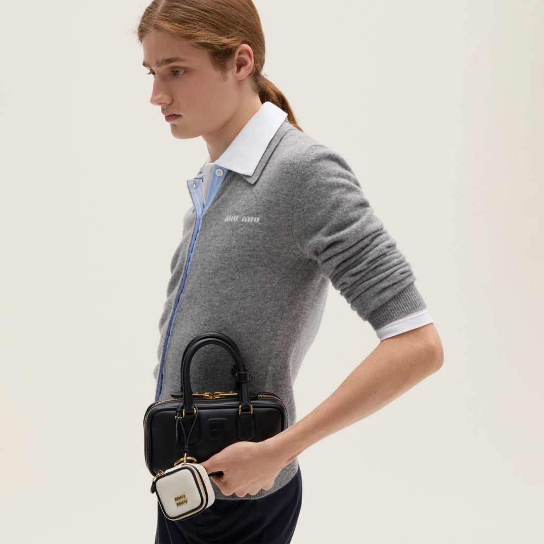 Mini-sac en semi cuir Arcadie En noir – image 2