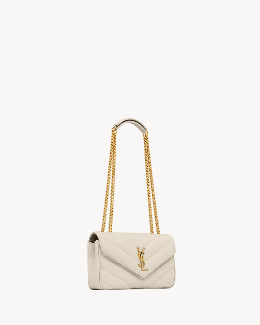 Loulou Small En Semi Cuir Matelassé Blanc Vintage – image 6