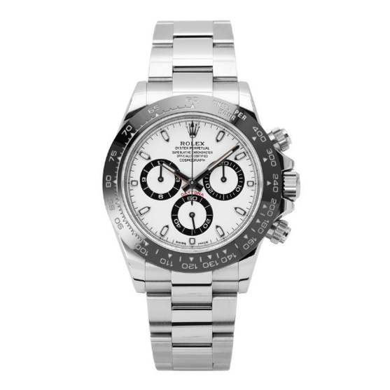 Rolex Daytona lunette Noir White dial – Montre Homme – image 1