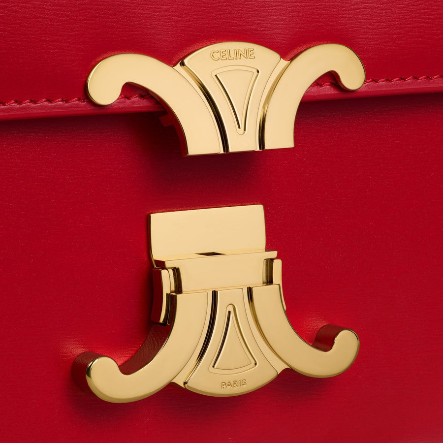 Sac Triomphe Teen En Veau Brillant En Rouge – image 4