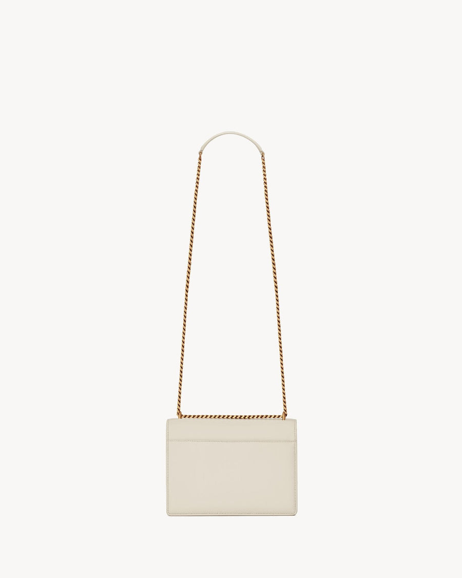 Sunset Medium En Semi Cuir Lisse Blanc Vintage – image 3
