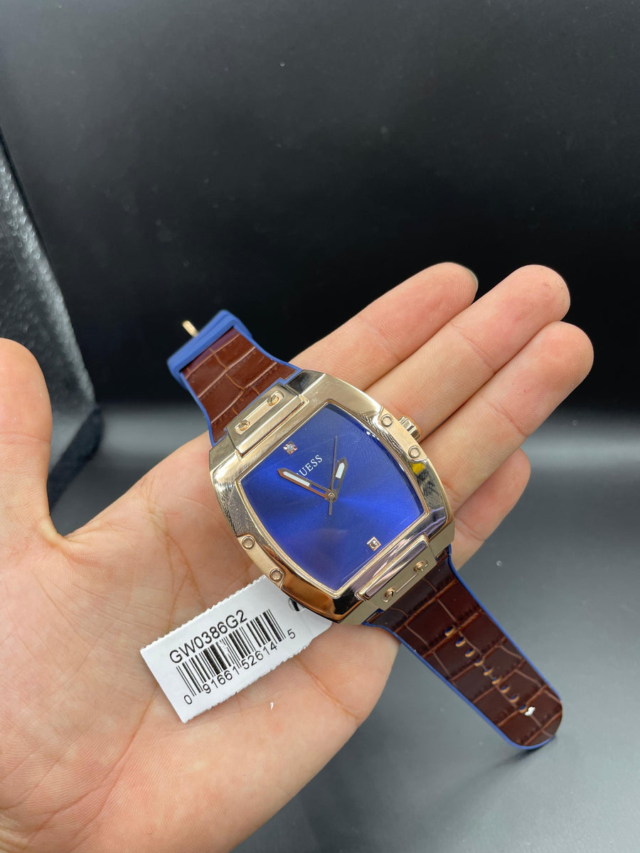 Phoenix Cadran Bleu Bracelet Cuir GW0386G2 – Montre Homme – image 7