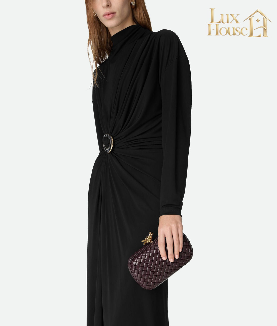 Sac Knot bottega en couleur Dark barolo – image 3