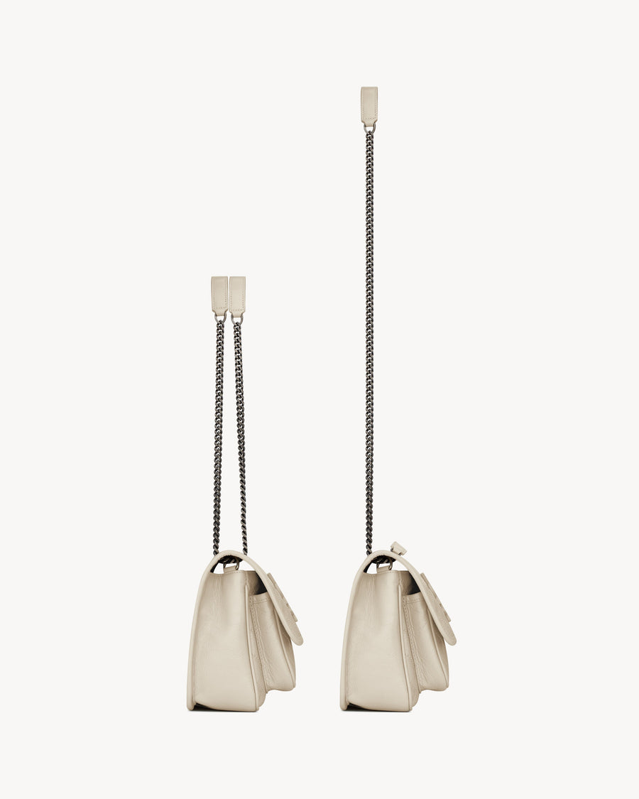 ‘Sac Ysl Niki Baby En Semi Cuir Blanc Vintage – image 3