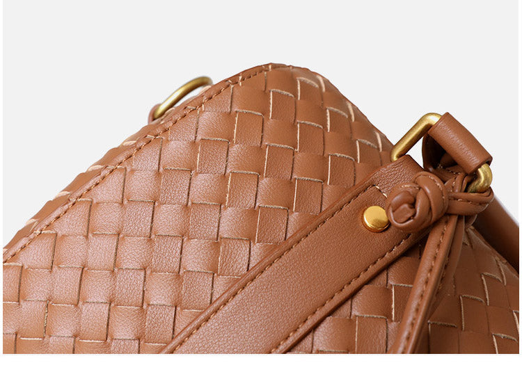 Sac À Main Vintage En Véritable Tressé En Forme D’oreiller Pour Femmes – image 11