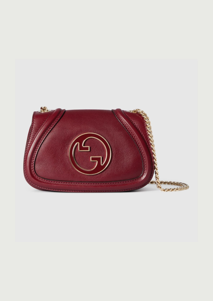 Sac À Épaule Gucci Blondie Petit Format En Bordeaux – image 1