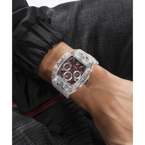 Guess Phoenix - GW0499G9 Bracelet Plastique transparent – Montre Homme – image 5