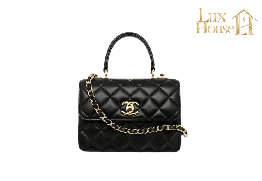 Sac Chanel Trendy CC Top Handle Cuir lisse Noir – image 1