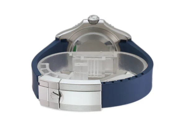 Rolex | Yacht-Master 40 Stainless Steel Platinum Bezel Blue Dial With Blue Rubberb – Montre Homme – image 3