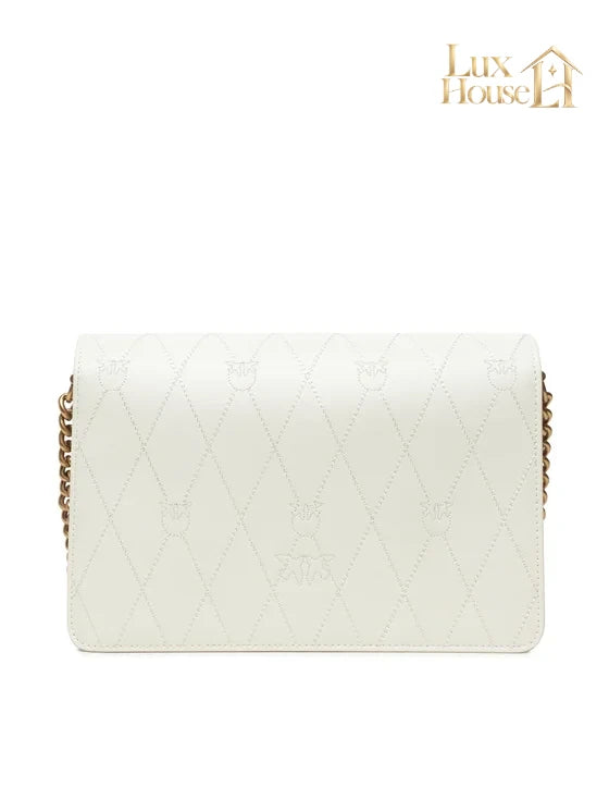 Sac à main Love Click Wave Logo En Blanc vrai cuir – image 5