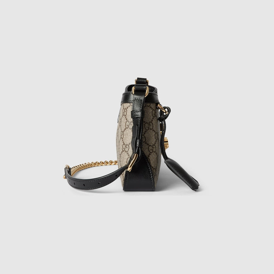 Sac À Bandoulière Petit Padlock Peau Noire – image 6