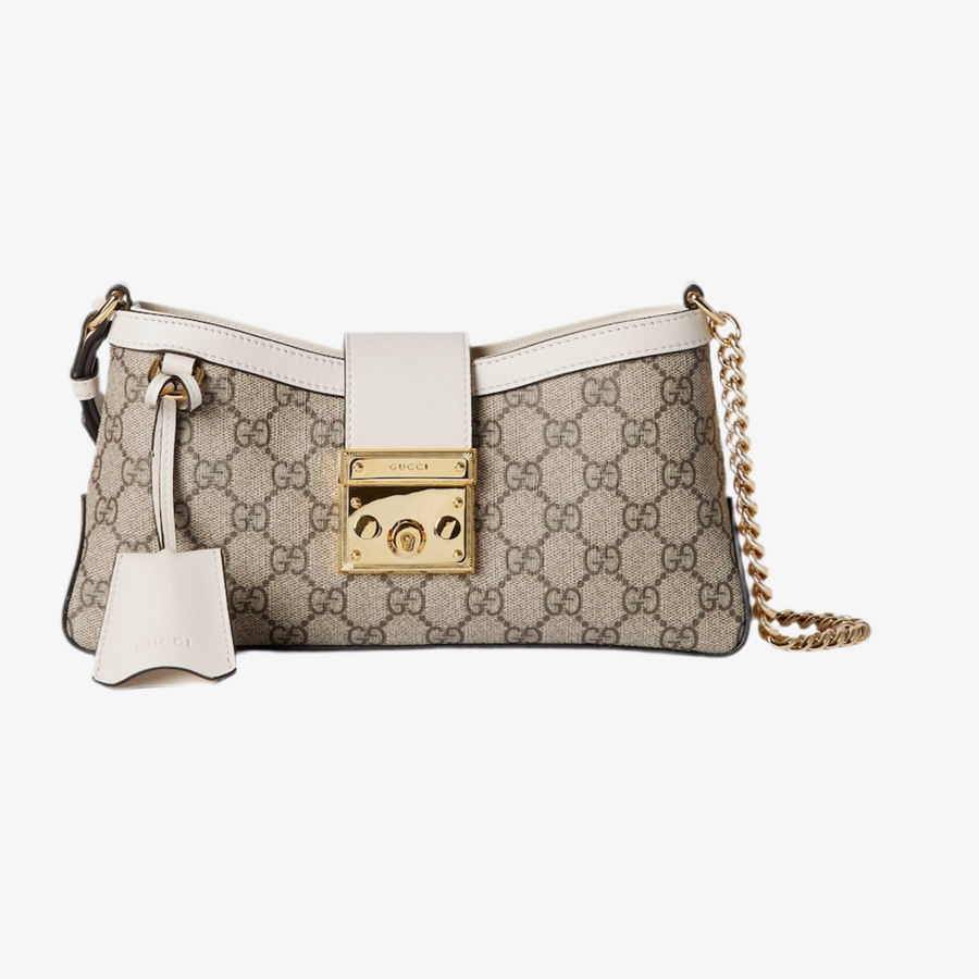 Sac À Bandoulière Petit Padlock Peau Blanche – image 1