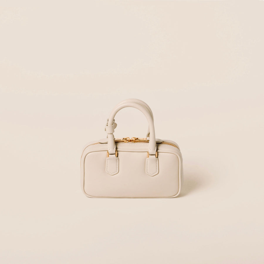 Mini-sac en semi cuir Arcadie en beige – image 4
