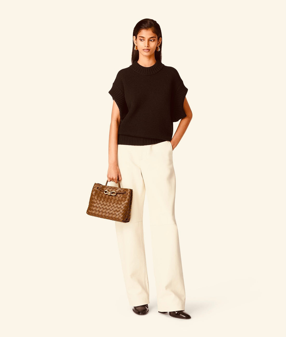 Sac à main en Andiamo Bottega Veneta Marron caramel – image 2