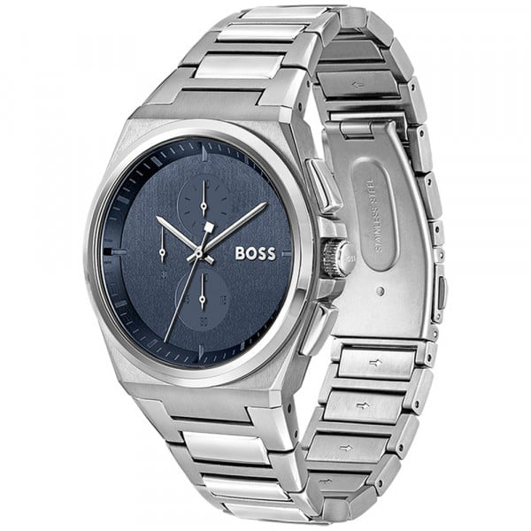 Boss Sport Lux Steer Chrono en Acier Argenté – Montre Homme – image 2