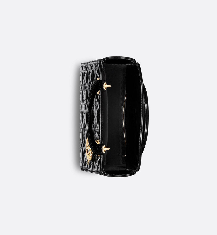 Sac Lady Dior Medium verni noir – image 5