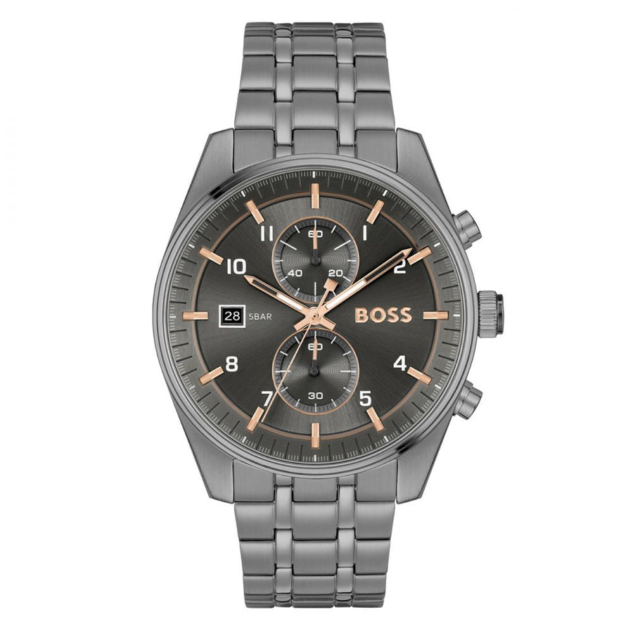 Chronographe Plaquée Grise Avec Détails Dorés 58137009 – Montre Homme – image 1