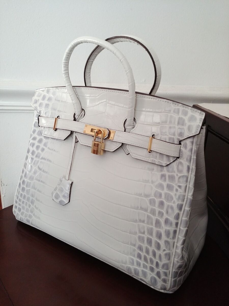 Sac À Main À Poignée Supérieure En Cuir Véritable Imprimé Crocodile – image 5