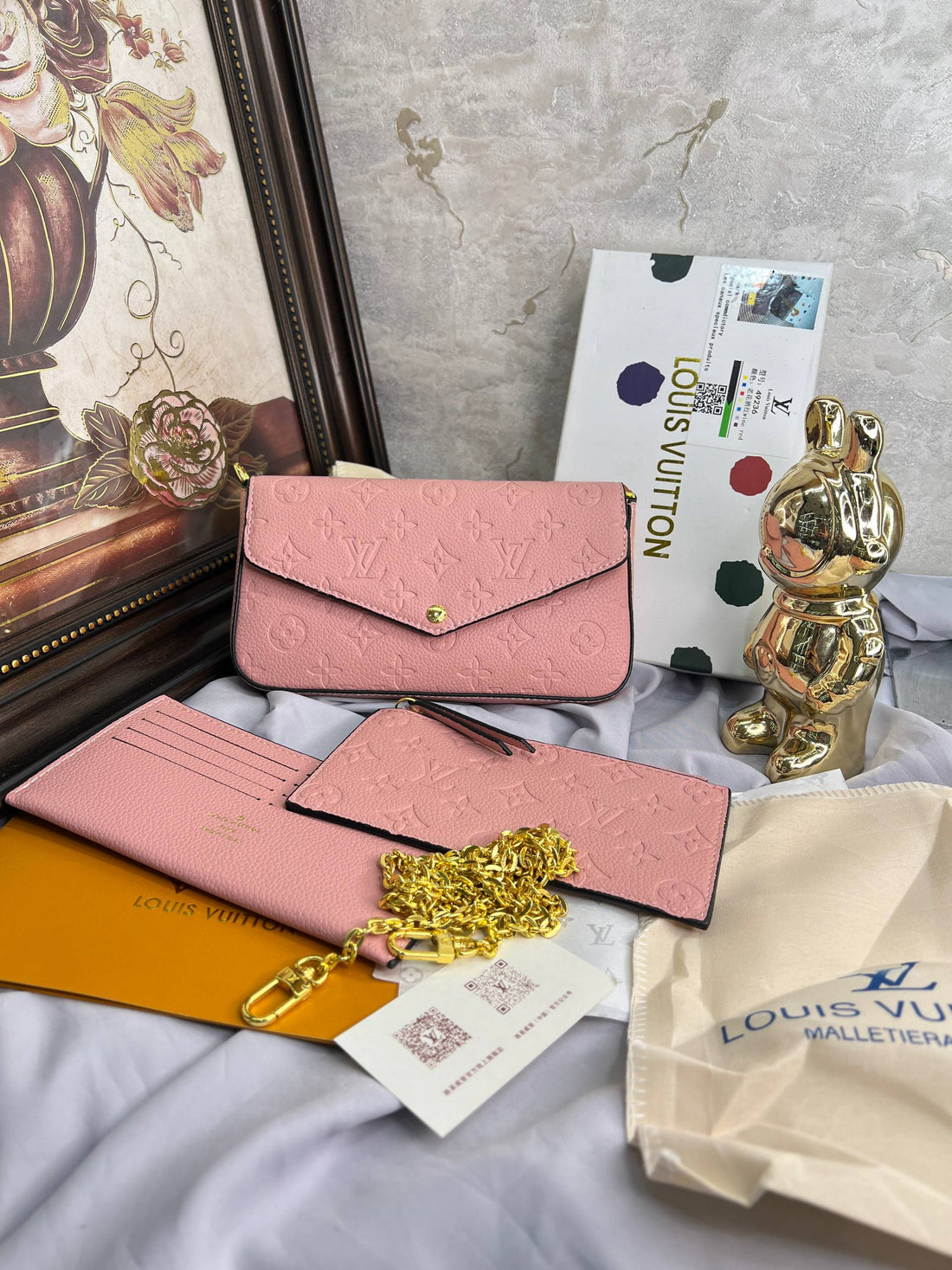 Pochette Félicie Rose poudre – image 2