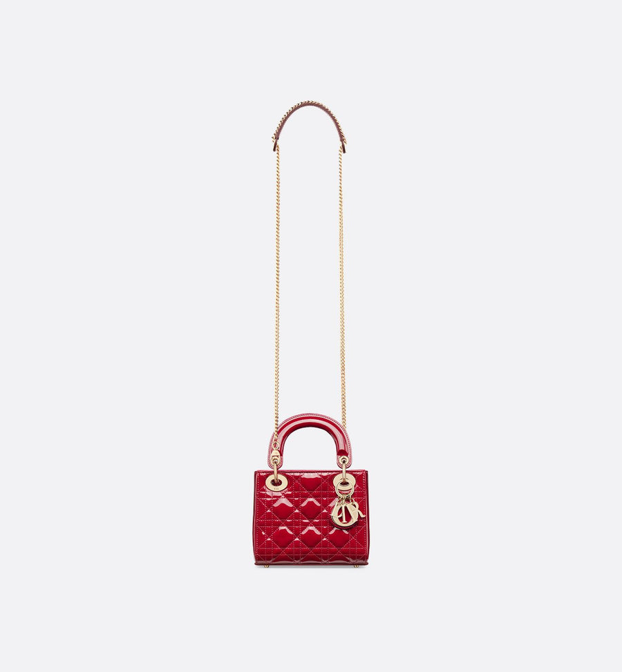 Sac Lady Dior Mini verni rouge cerise – image 6