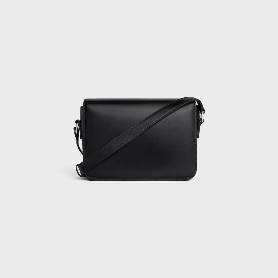 Sac Triomphe Teen Veau Brillant En Noir Et Argenté – image 3