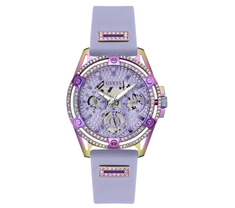 GUESS Ladies Purple Iridescent Multi-function Watch – Montre Femme – image 1
