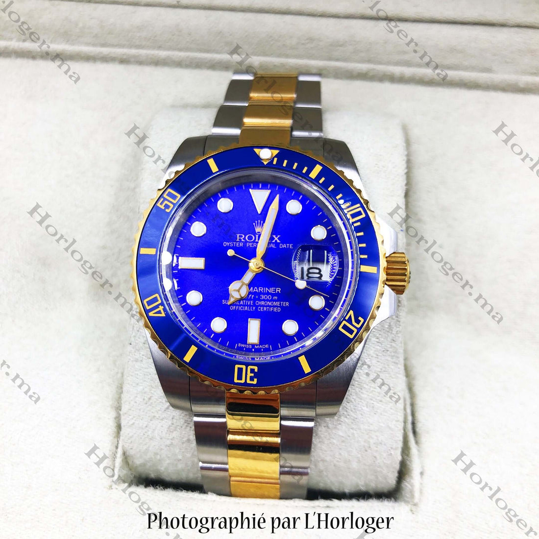 Rolex Submariner Golden silver Blue – Montre Homme – image 2