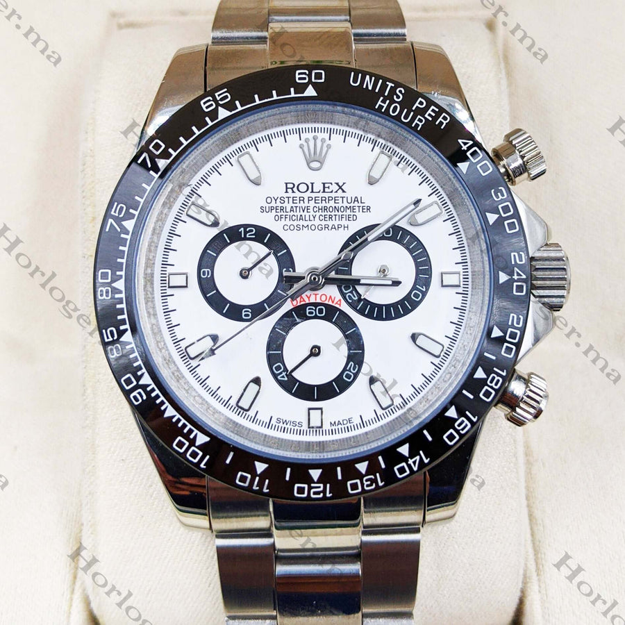 Rolex Daytona lunette Noir White dial – Montre Homme – image 2