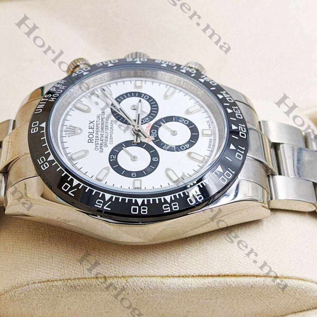 Rolex Daytona lunette Noir White dial – Montre Homme – image 3