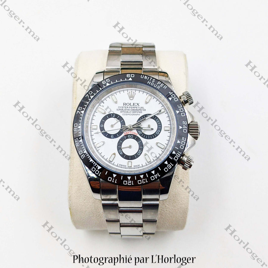 Rolex Daytona lunette Noir White dial – Montre Homme – image 5
