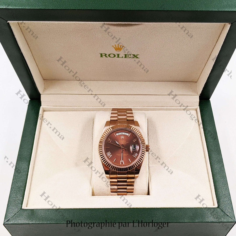 Rolex Day-date Chocolat – Montre Homme – image 2