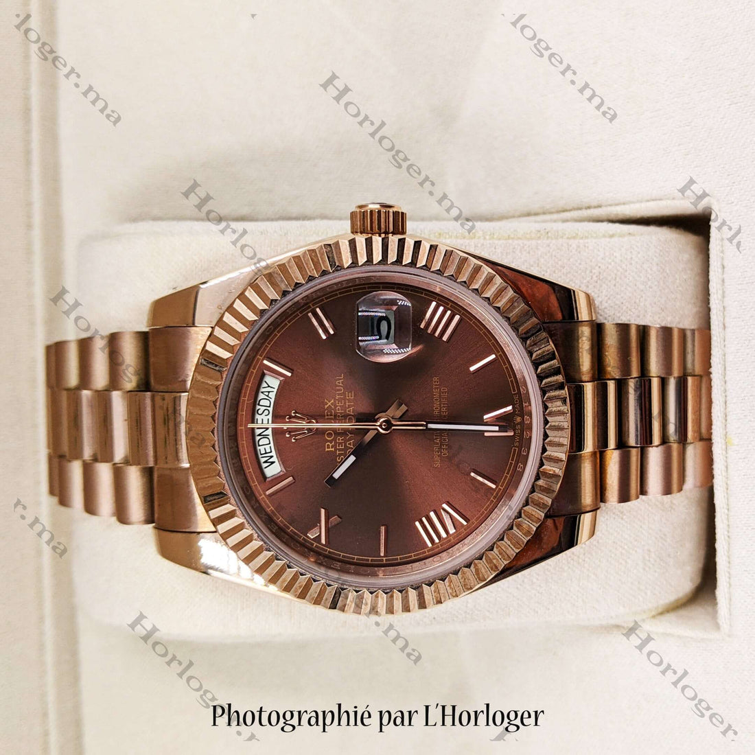 Rolex Day-date Chocolat – Montre Homme – image 3