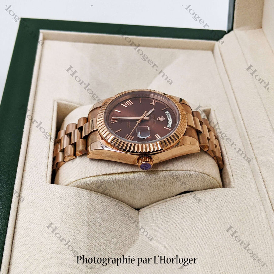 Rolex Day-date Chocolat – Montre Homme – image 5