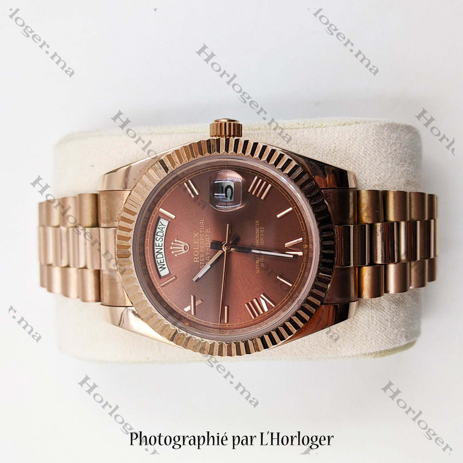 Rolex Day-date Chocolat – Montre Homme – image 6