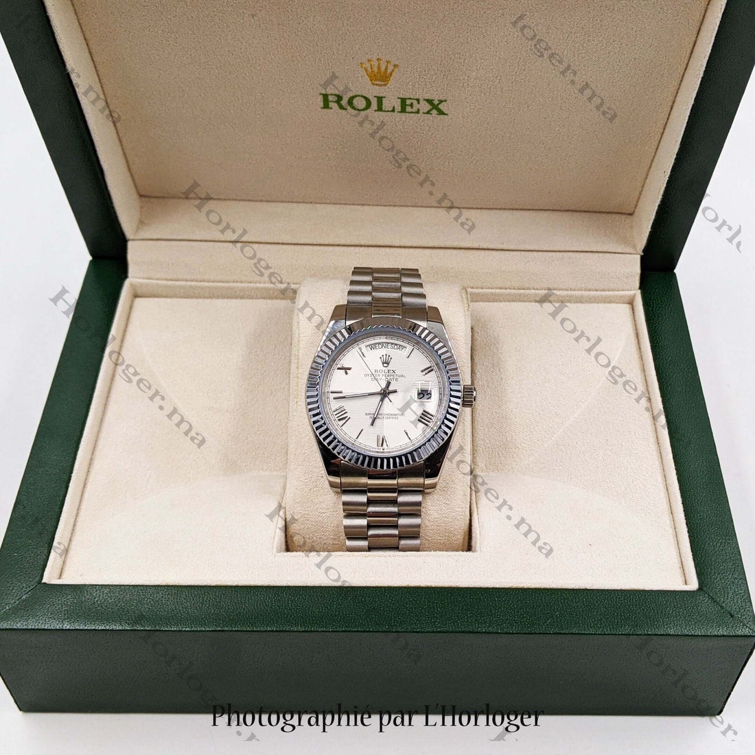Rolex Day-date White Dial President – Montre Homme – image 2