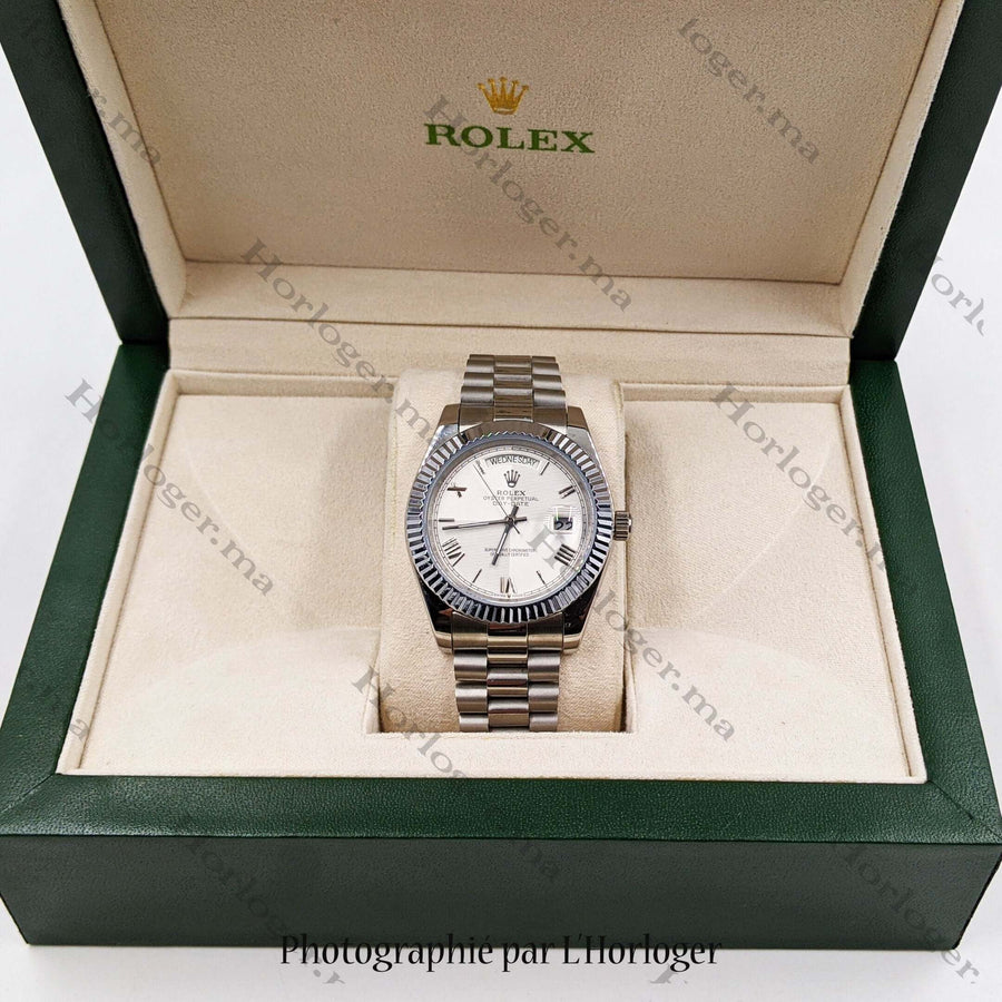 Rolex Day-date White Dial President – Montre Homme – image 2