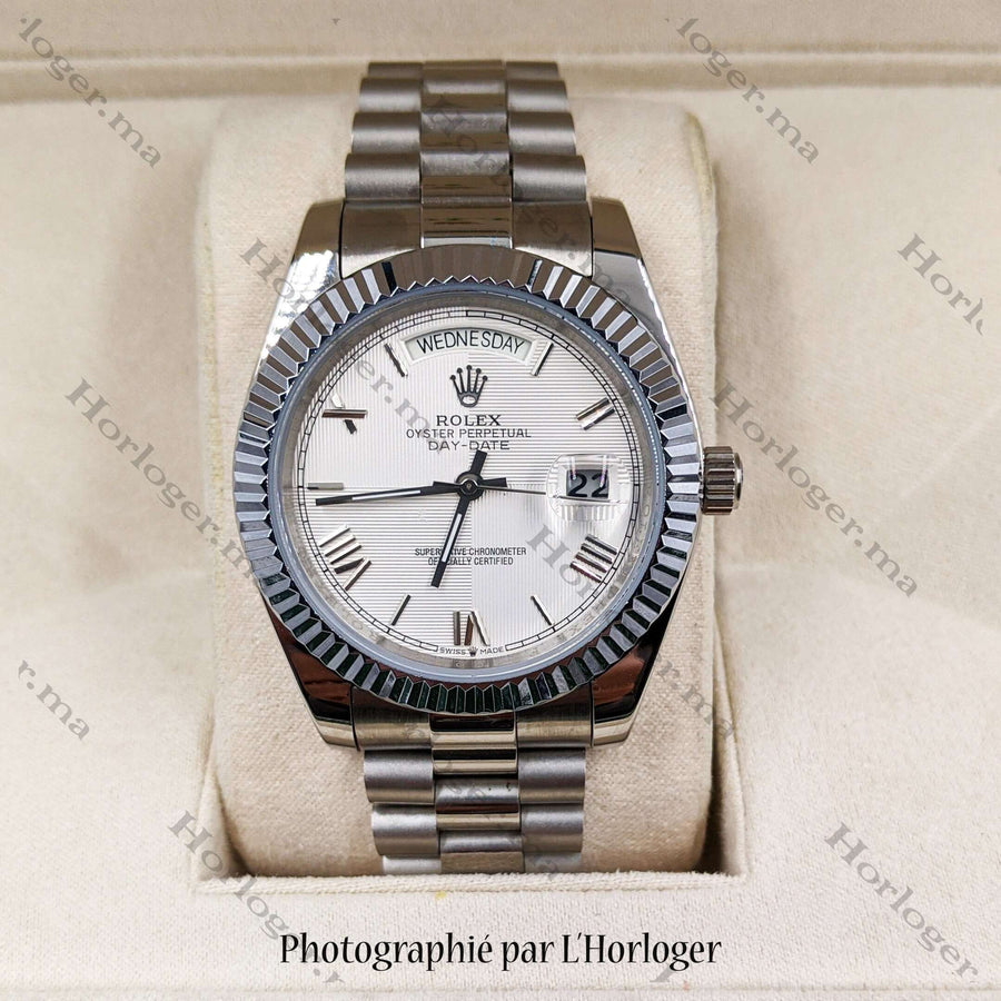 Rolex Day-date White Dial President – Montre Homme – image 3