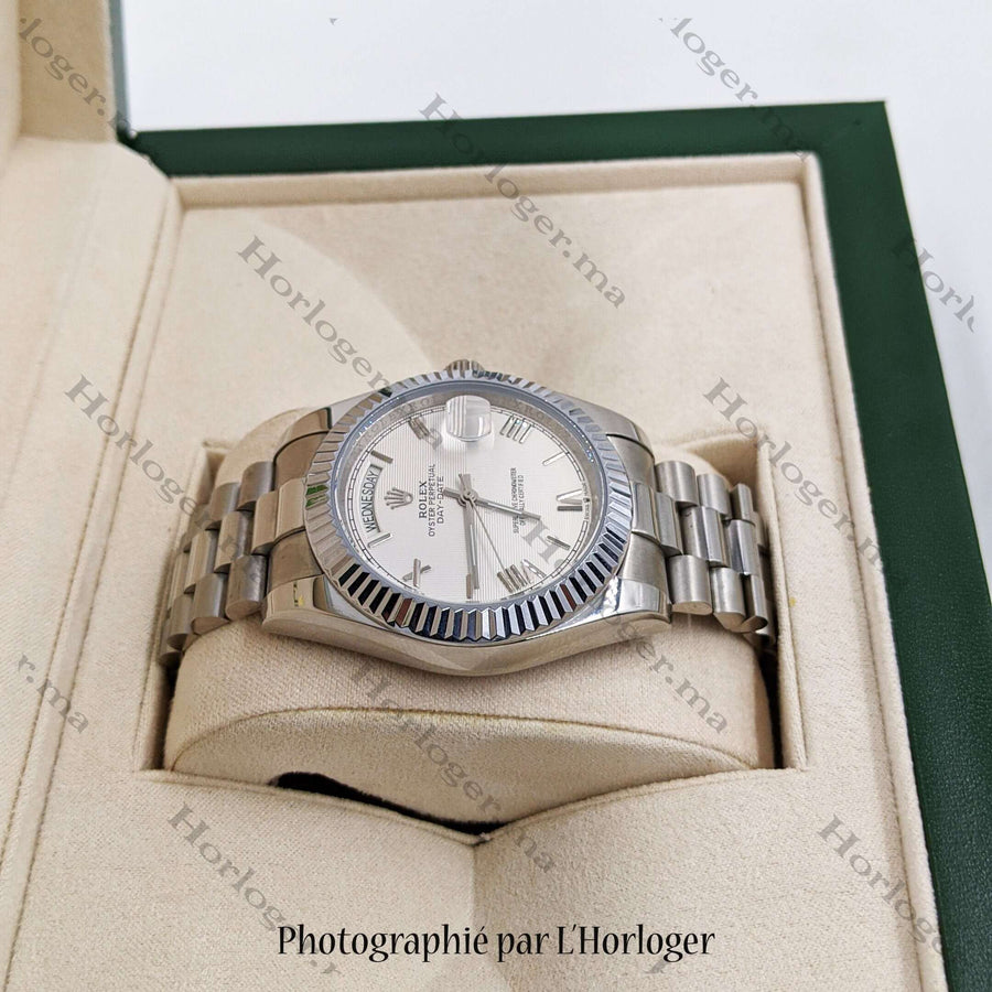 Rolex Day-date White Dial President – Montre Homme – image 4
