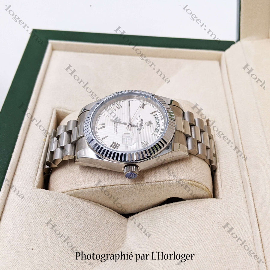 Rolex Day-date White Dial President – Montre Homme – image 5