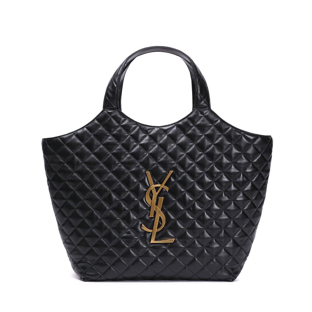 YSL iCare Quilted Tote Bag Black – image 1