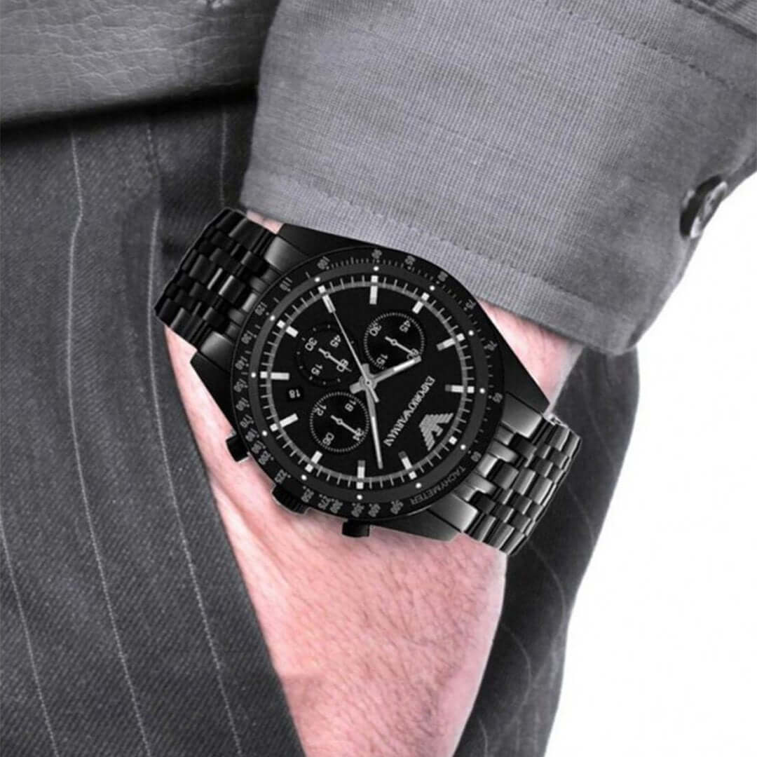 Emporio Armani Black IP Tazio AR1979 – Montre Homme – image 3